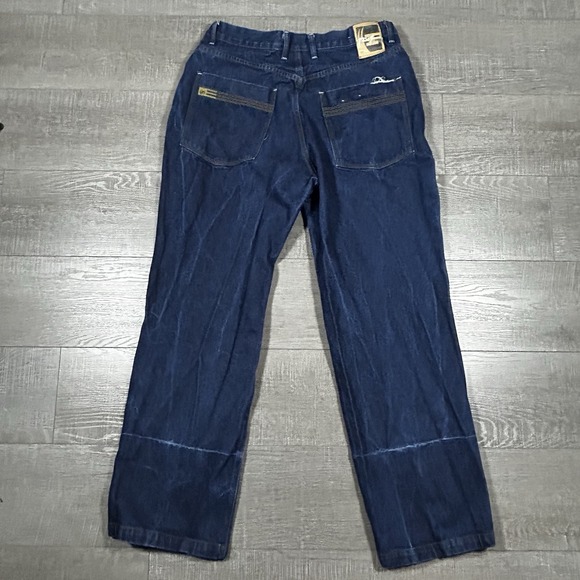 Phat Farm Men's Denim Jeans 36x33 Dark Wash Straight Leg Vintage - Picture 1 of 9